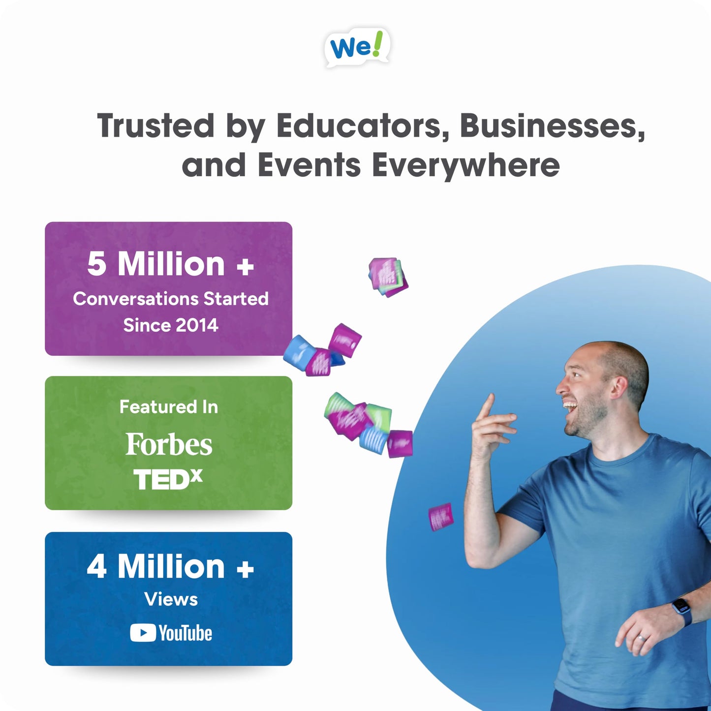 We! Connect Cards - Conversation Cards for Trust & Connection | Office Games, Ice Breakers & Team Building