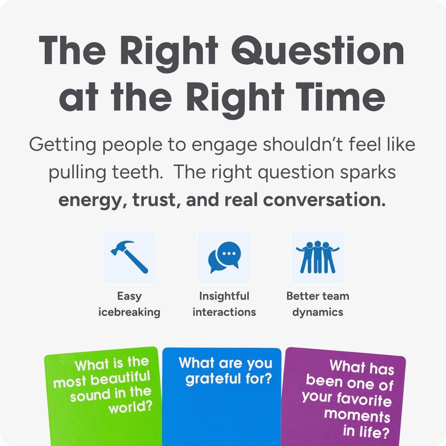 We! Connect Cards - Conversation Cards for Trust & Connection | Office Games, Ice Breakers & Team Building