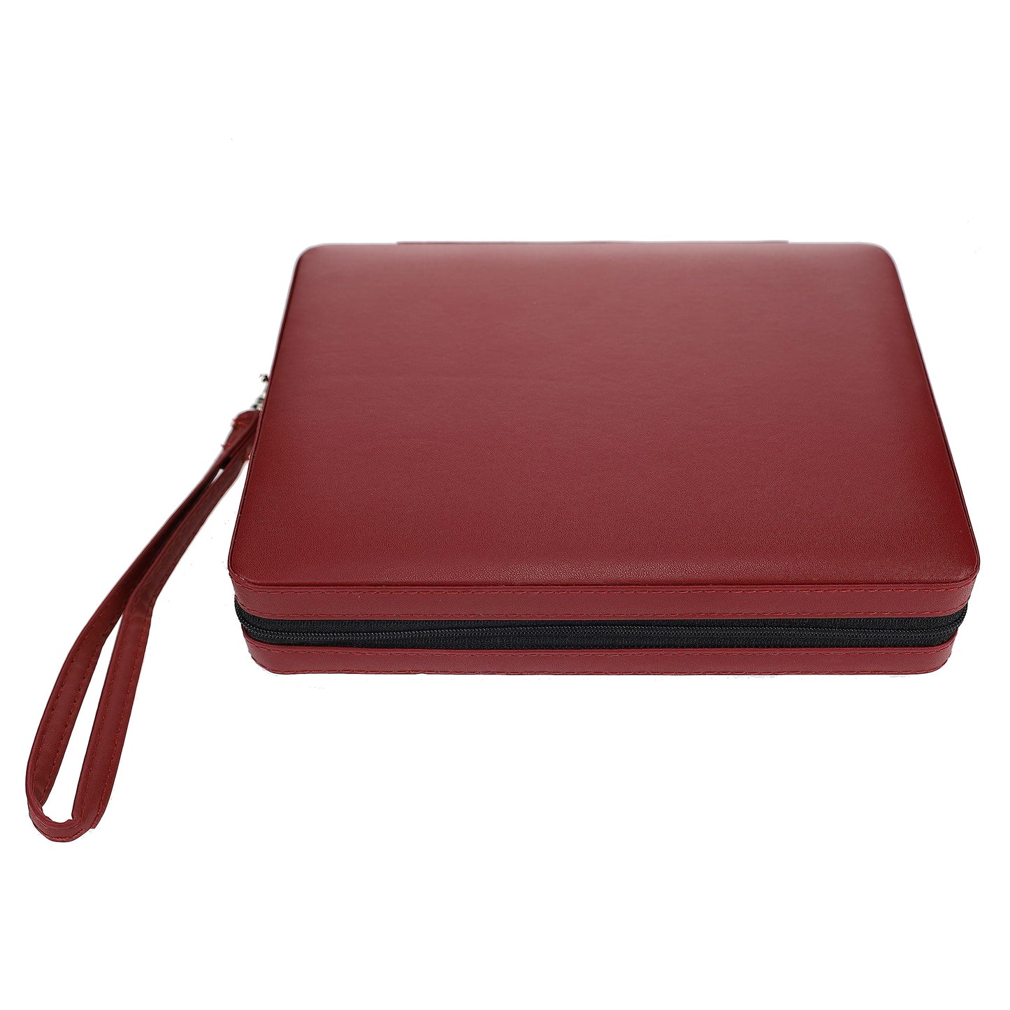 WE Games Backgammon Set – Magnetic Travel Board with Burgundy Leatherette & Carrying Strap