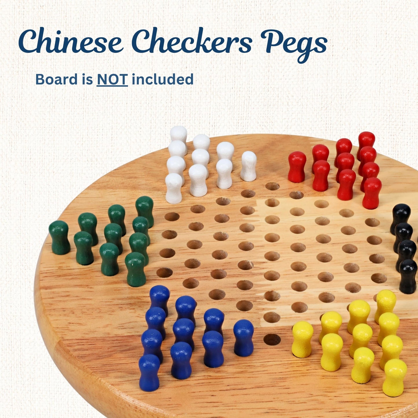 WE Games Replacement Wooden Pegs for Chinese Checkers – 60 Colorful Pegs