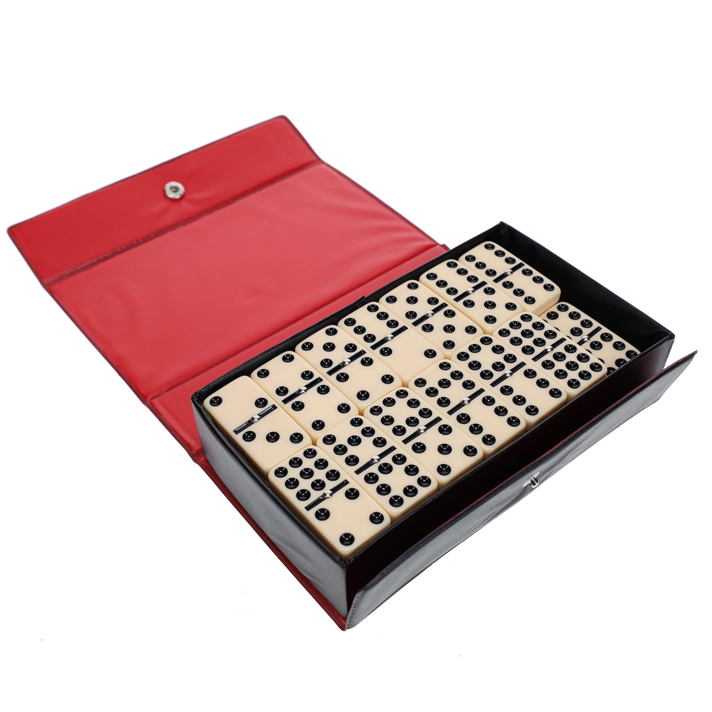 WE Games Double Nine Dominoes with Spinners – Premium Ivory Tiles, Classic Family Game