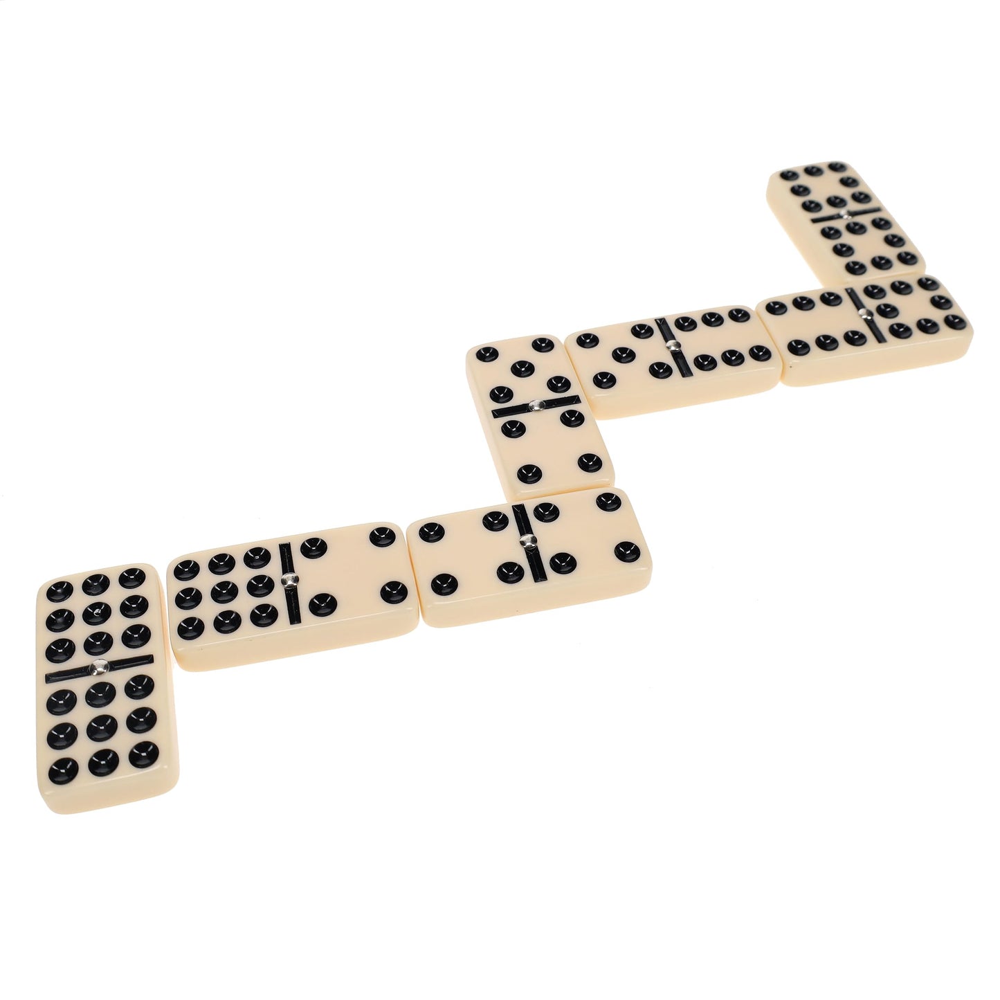 WE Games Double Nine Dominoes with Spinners – Premium Ivory Tiles, Classic Family Game