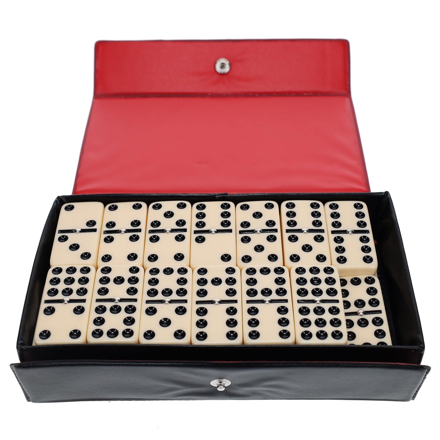 WE Games Double Nine Dominoes with Spinners – Premium Ivory Tiles, Classic Family Game