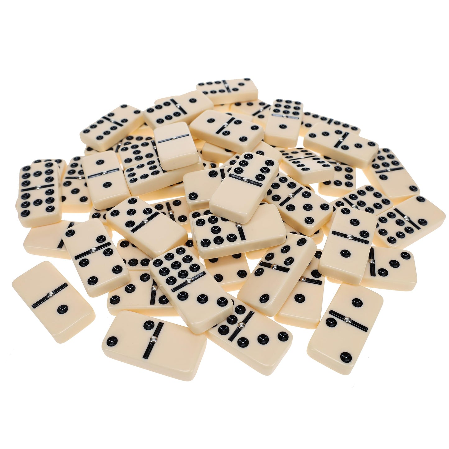 WE Games Double Nine Dominoes with Spinners – Premium Ivory Tiles, Classic Family Game