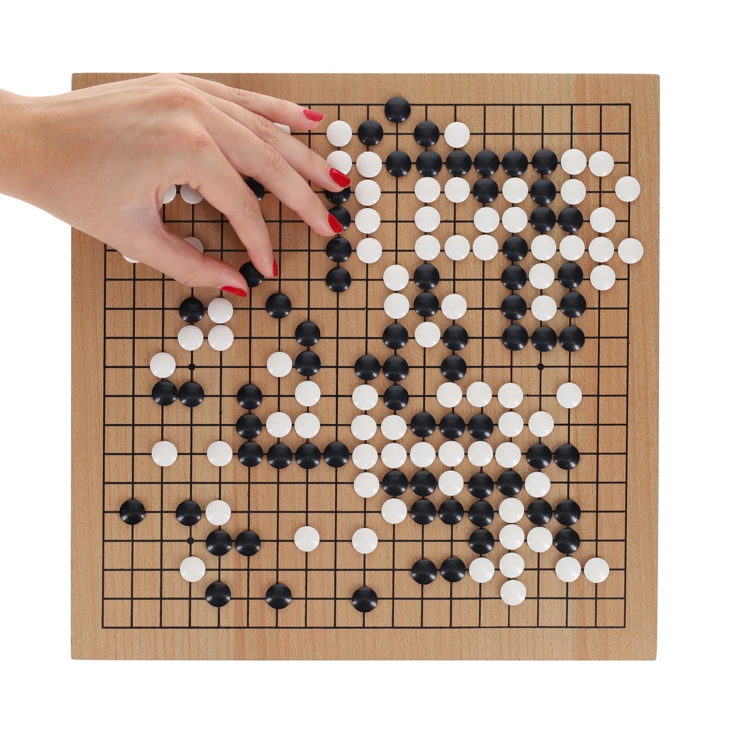 WE Games Go Game Set 12 Inch – Traditional Goban with Pull-Out Storage Drawers