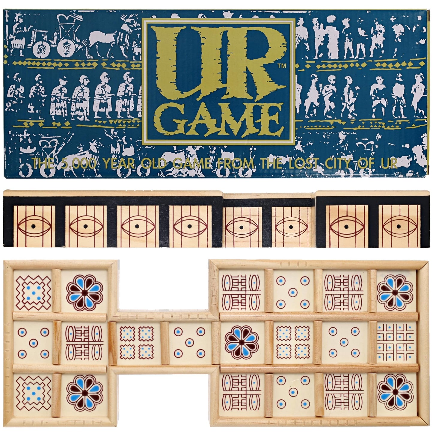WE Games The Royal Game of UR – Wooden 2-Player Strategy Board with Drawer
