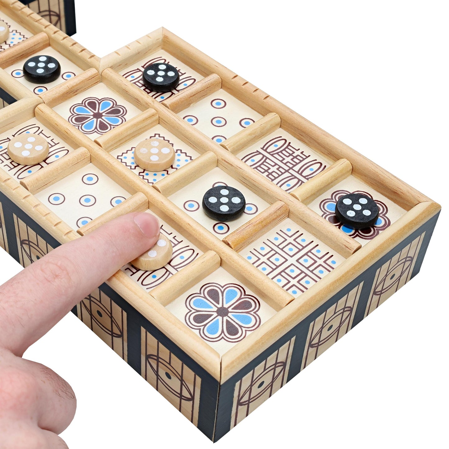 WE Games The Royal Game of UR – Wooden 2-Player Strategy Board with Drawer
