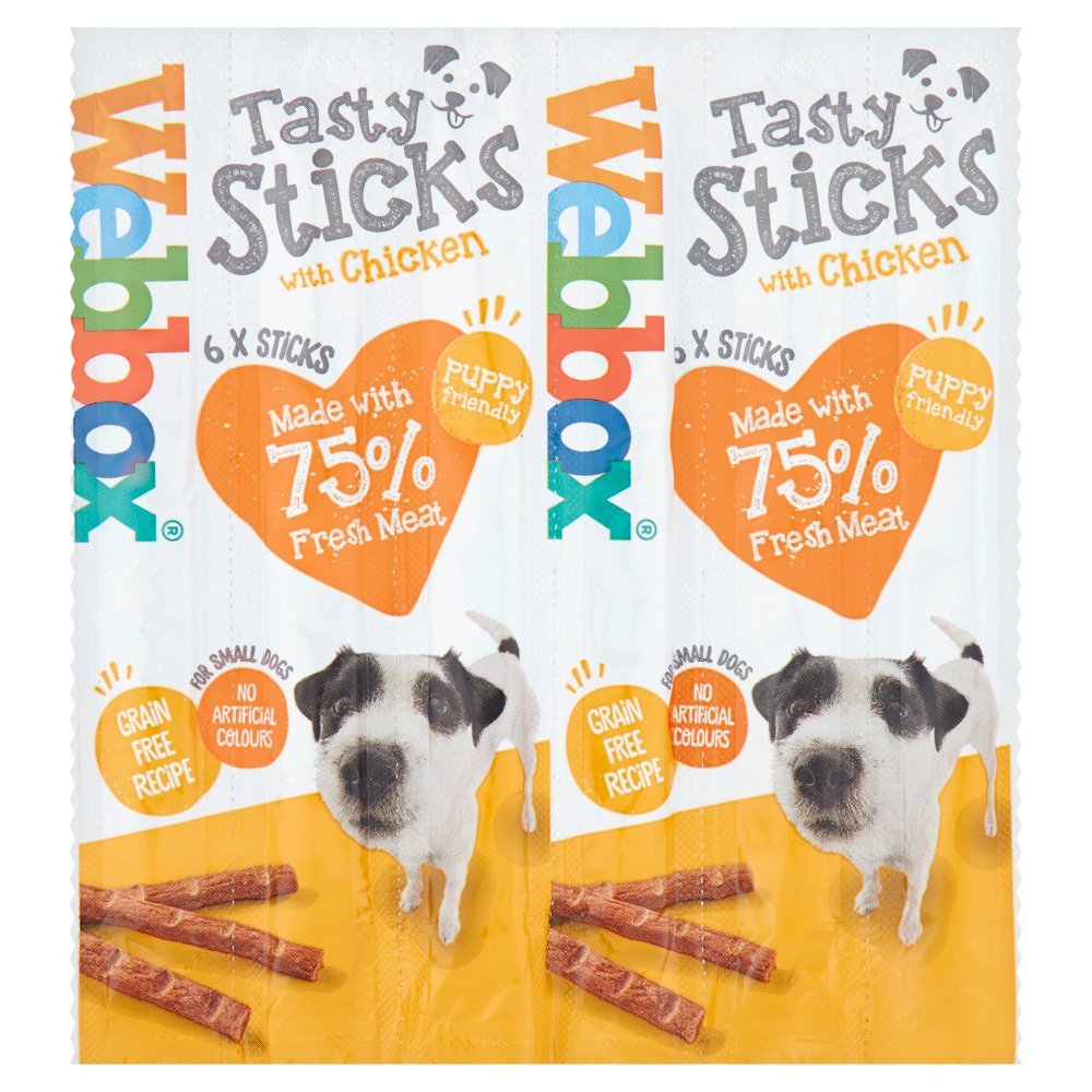 Webbox 6 Tasty Sticks with Chicken 30g (Case of 12)