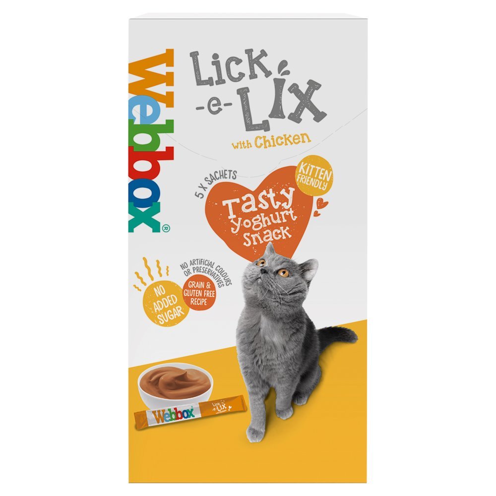 Webbox Lick-e-Lix with Chicken Tasty Yoghurty Treat 5x15g (Case of 10)