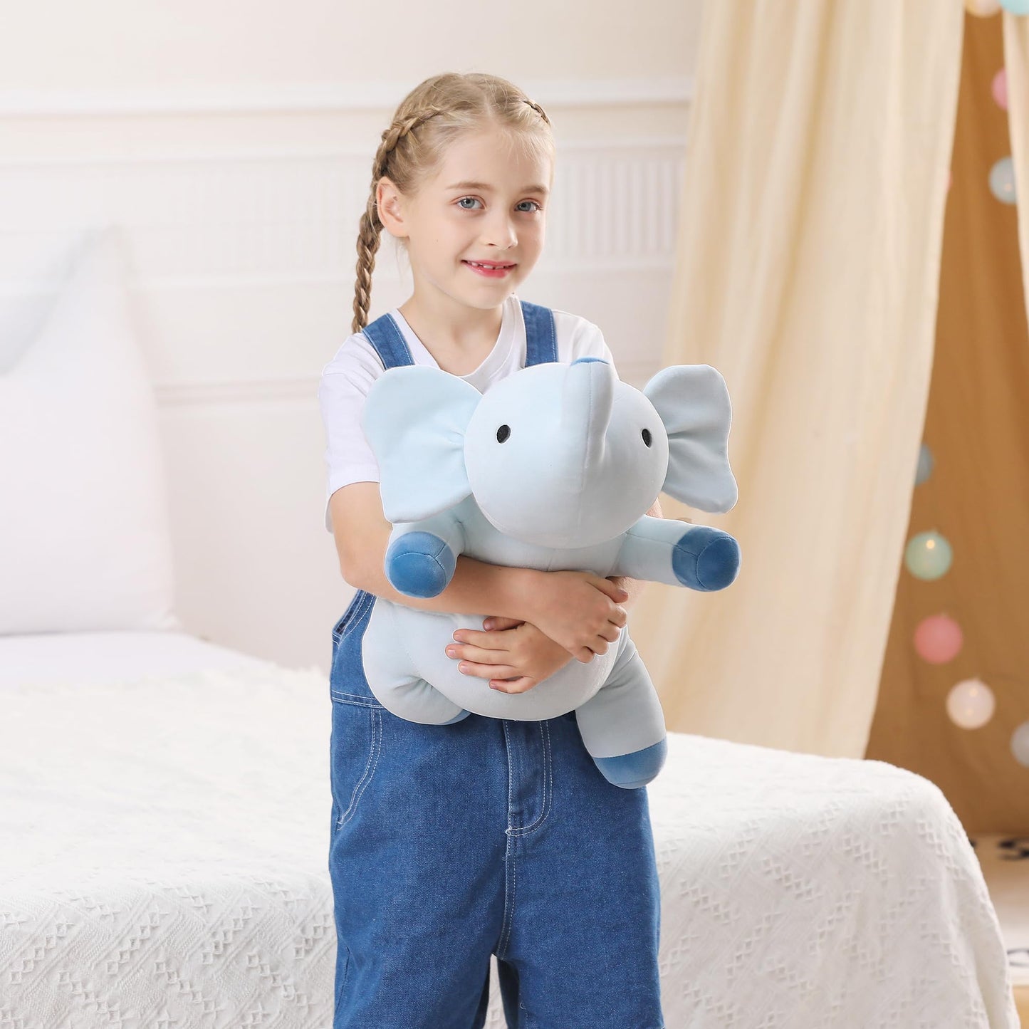 WeBingo 24-Inch Weighted Elephant Plush – Calming Soft Pillow Toy, 4.2 lb