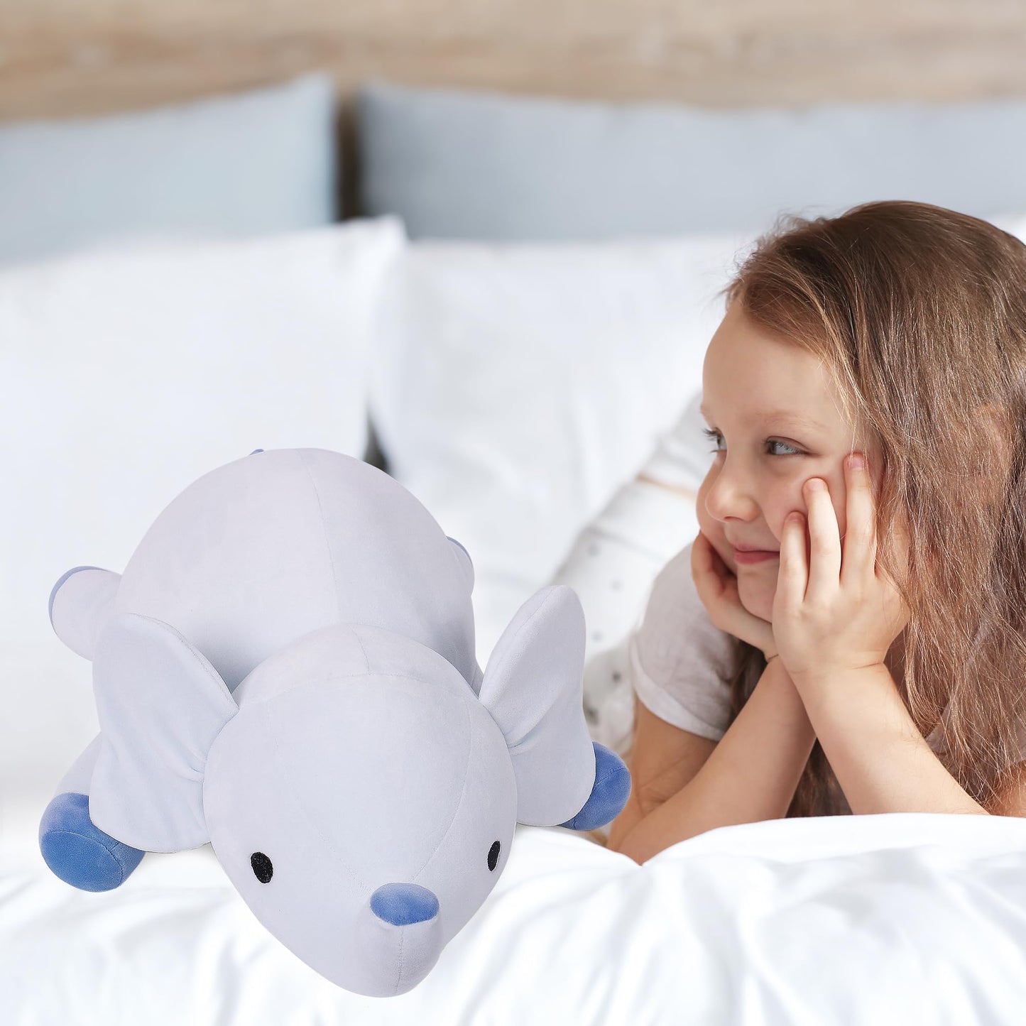 WeBingo 24-Inch Weighted Elephant Plush – Calming Soft Pillow Toy, 4.2 lb