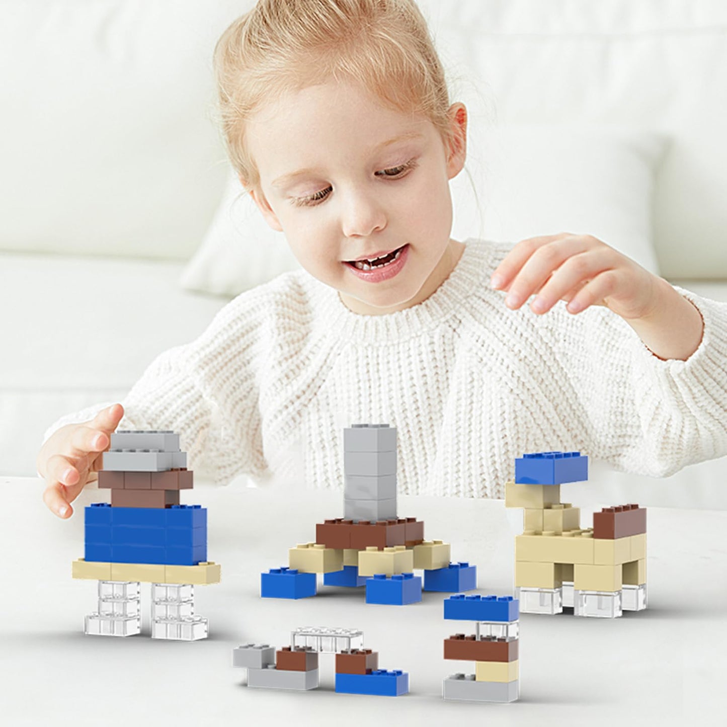 WEBRICK 300 Pcs Classic Building Bricks – Transparent & LEGO-Compatible
