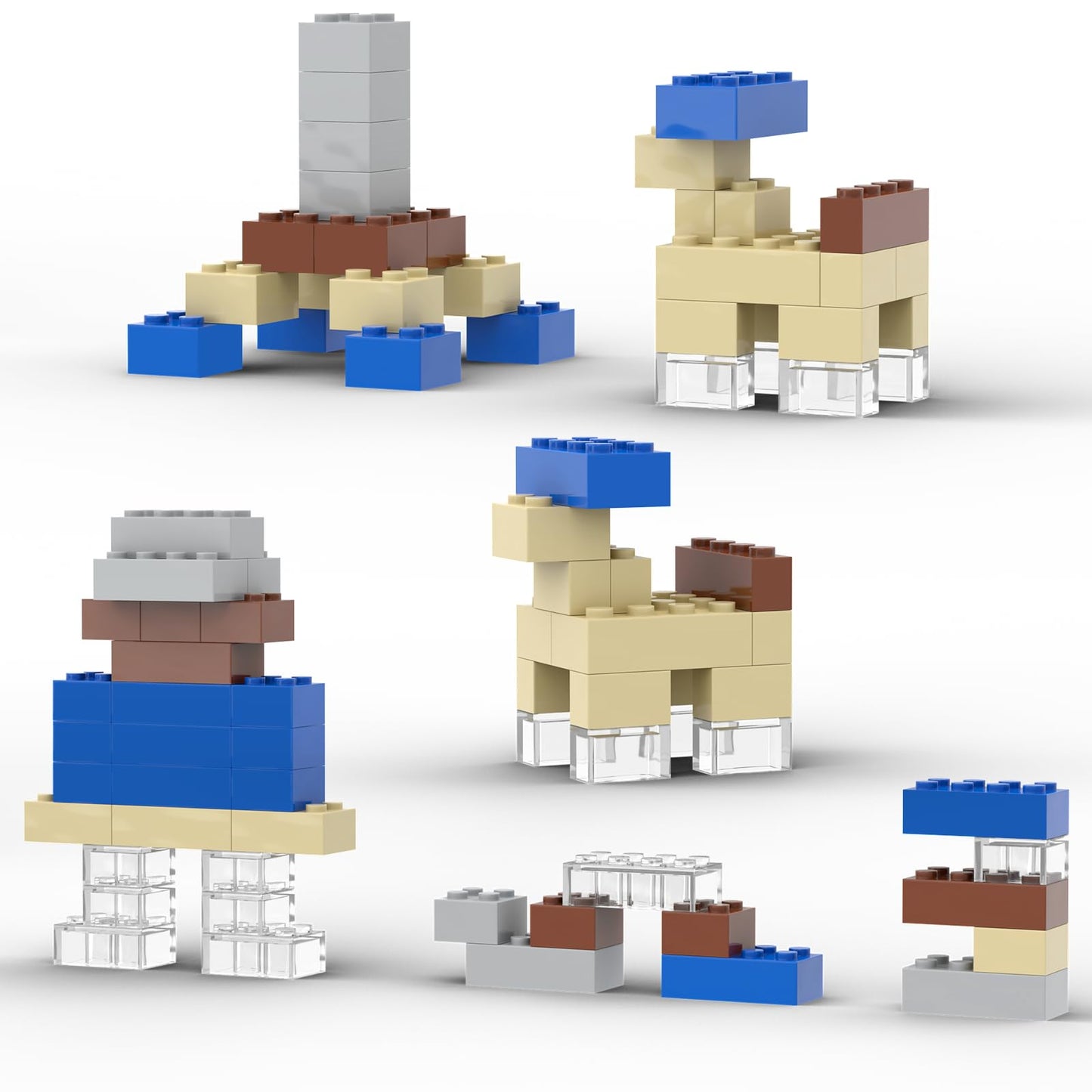 WEBRICK 300 Pcs Classic Building Bricks – Transparent & LEGO-Compatible
