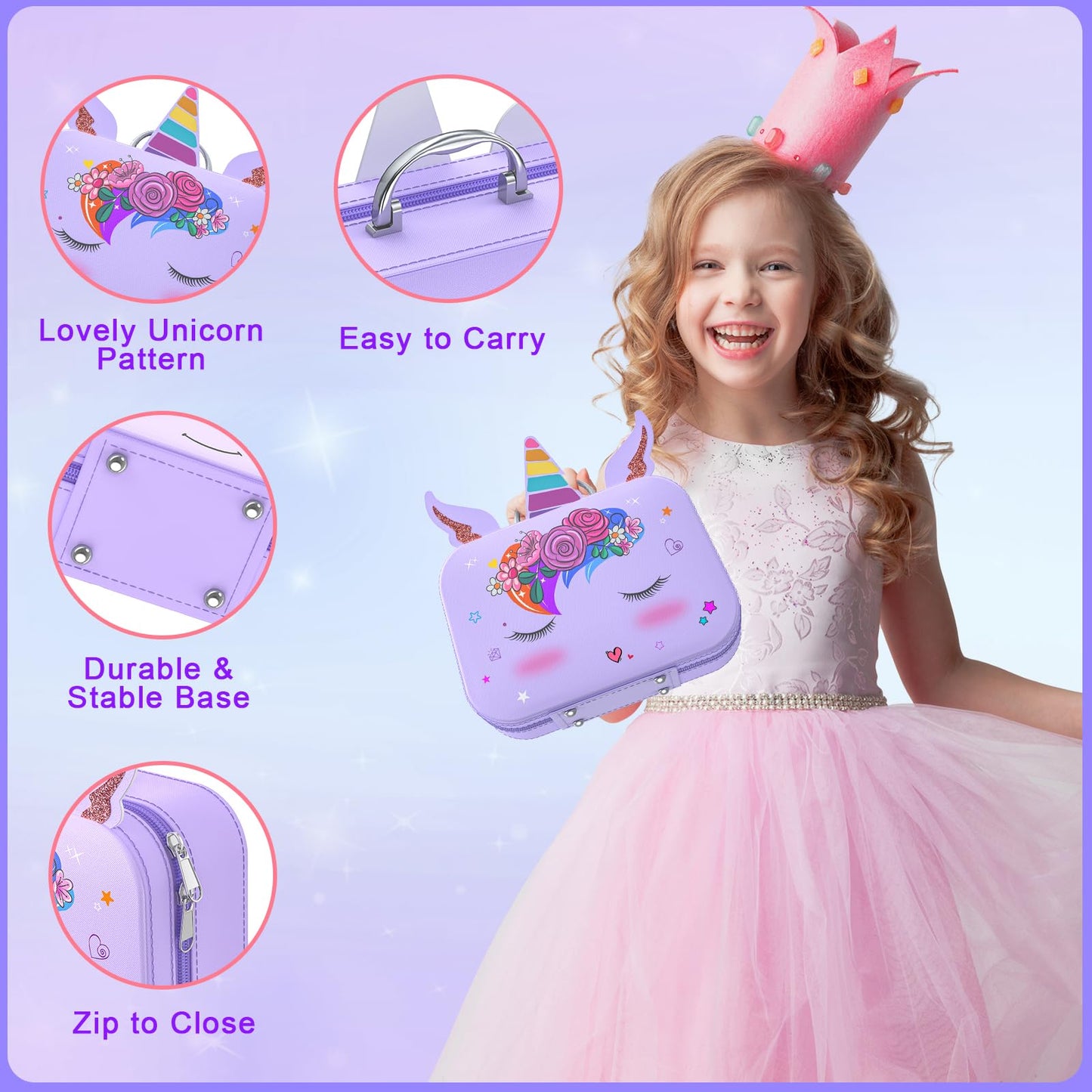 Websonaw Kids Nail Polish Set – Non-Toxic All-in-One Nail Art Kit with Dryer