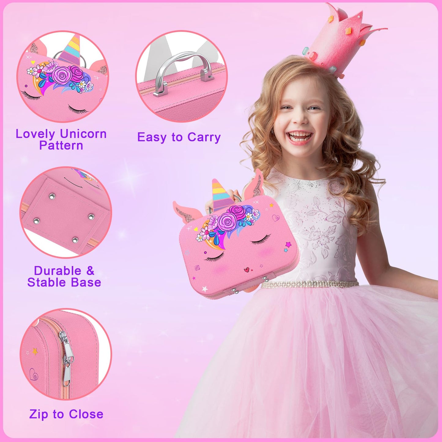 Websonaw Kids Nail Polish Set - Non-Toxic, Quick-Dry, Peelable + Nail Dryer