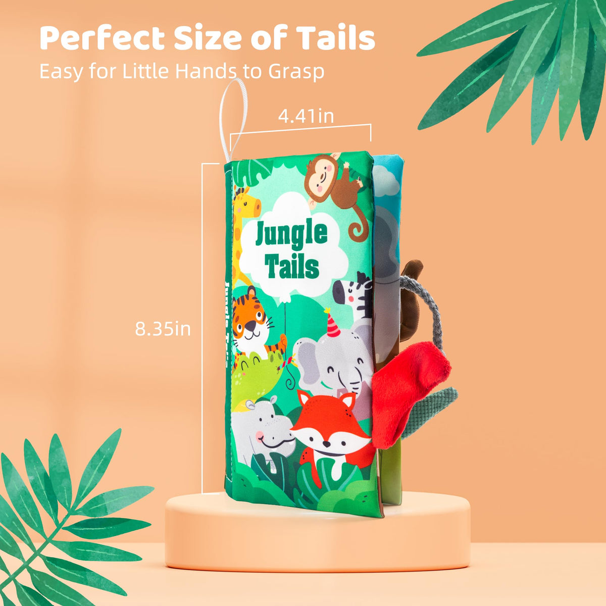 WECHARM KIDS Baby Books Toys – Touch & Feel Crinkle Cloth Book for Infants | Stroller-Friendly Early Learning (0–18 Months)