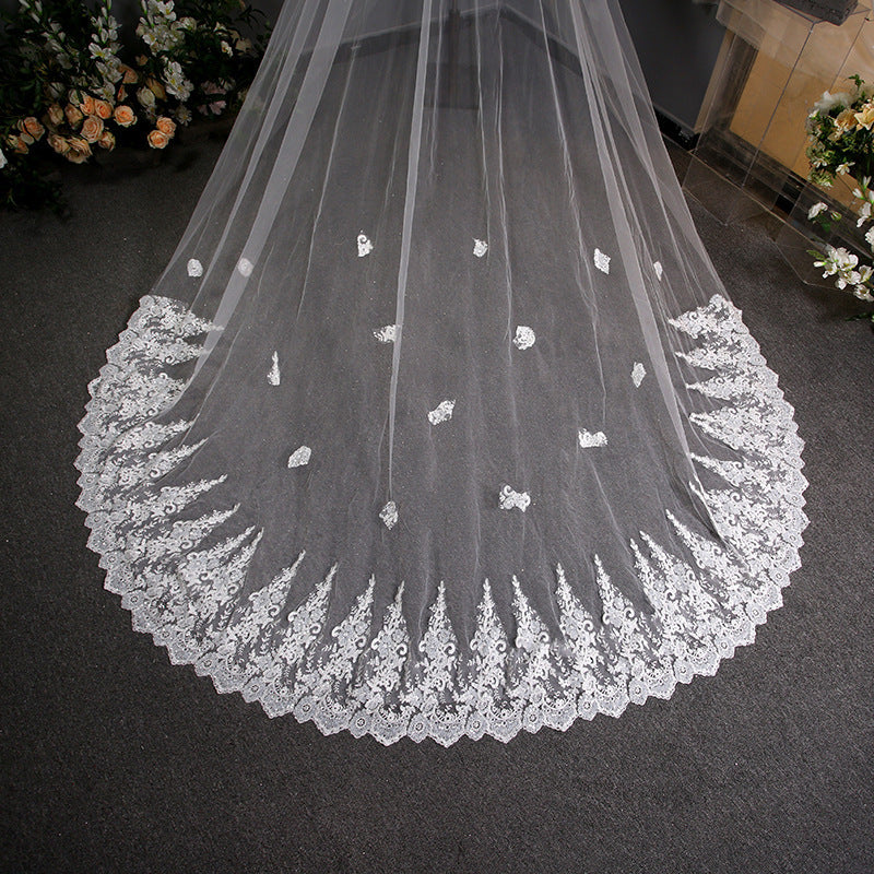 Wedding Dress Lace Trailing, Bridal Headdress