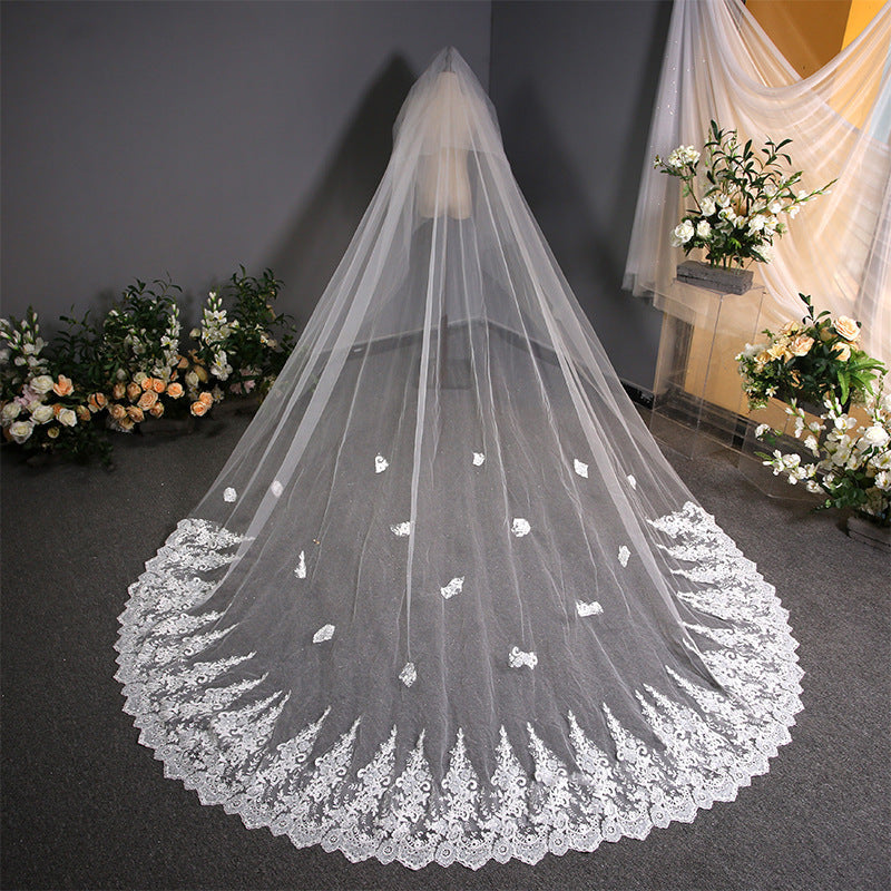 Wedding Dress Lace Trailing, Bridal Headdress