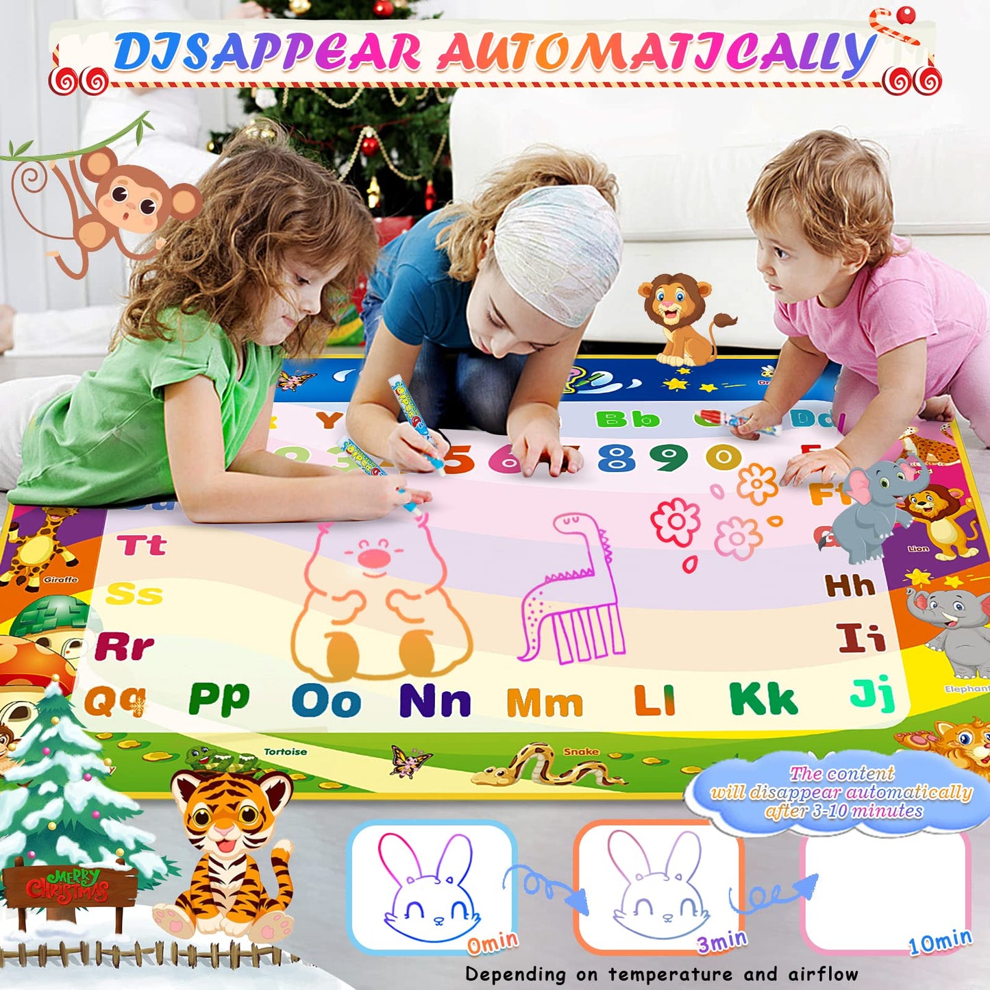 Wedopro Toddler Water Doodle Mat 40x30 in – Mess-Free Learning Toy for Ages 3–5