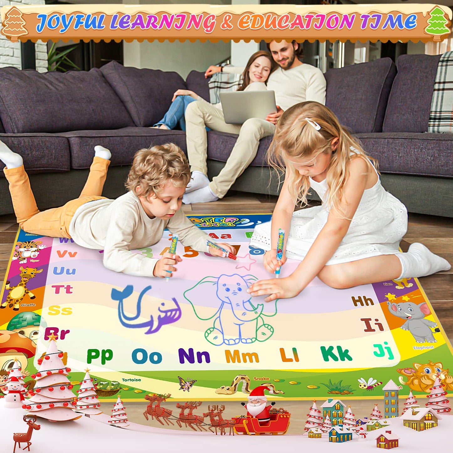 Wedopro Toddler Water Doodle Mat 40x30 in – Mess-Free Learning Toy for Ages 3–5