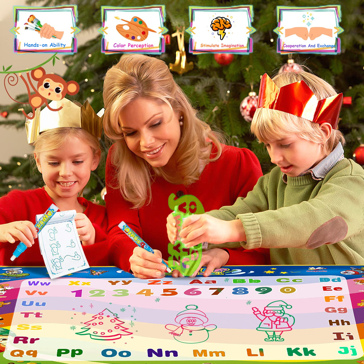 Wedopro Toddler Water Doodle Mat 40x30 in – Mess-Free Learning Toy for Ages 3–5