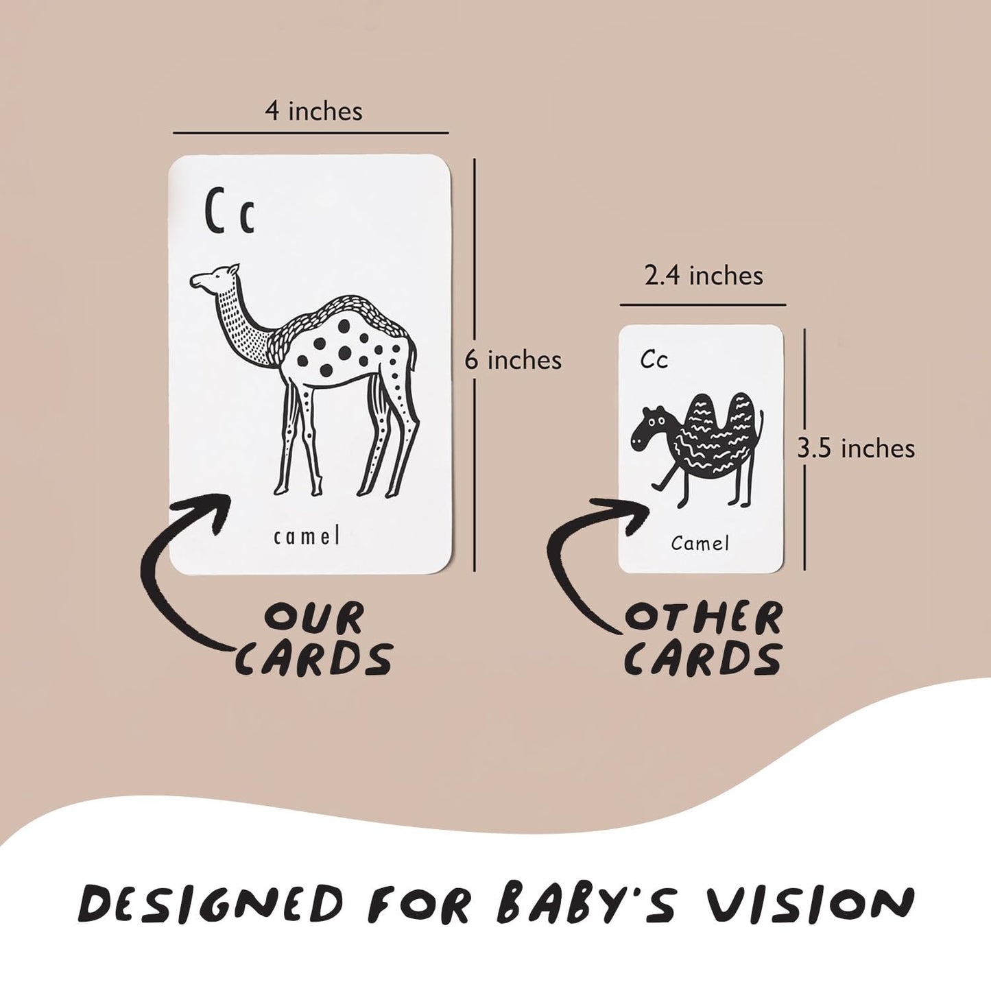 Wee Gallery Educational Flashcards for Babies | High-Contrast Animal Alphabet