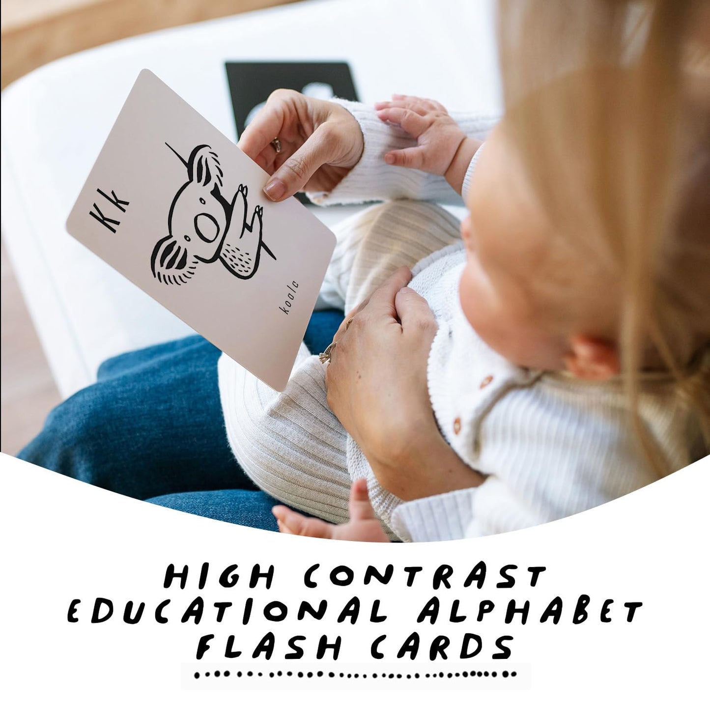 Wee Gallery Educational Flashcards for Babies | High-Contrast Animal Alphabet