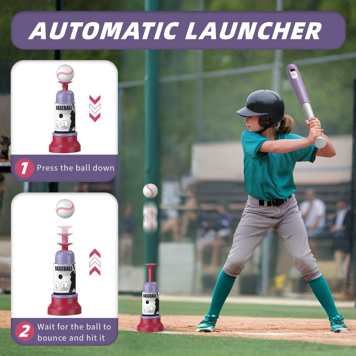 Wee Wonders 3-in-1 T Ball Set — Adjustable Height, Hanging Tee & Auto Pitching for Outdoor Fun