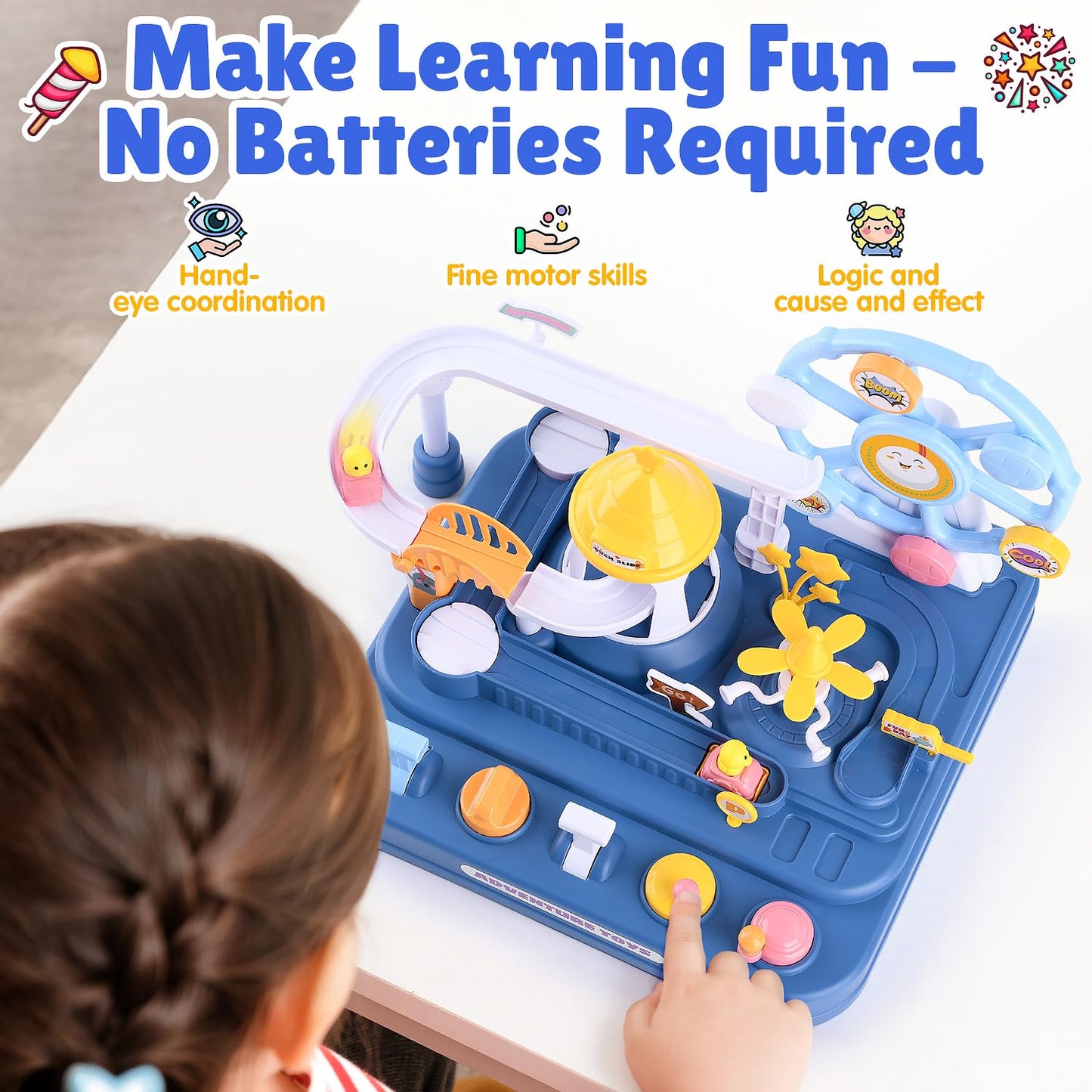 WeeHomm Magnetic Car Race Track for Toddlers (3+) – STEM & Montessori Toy