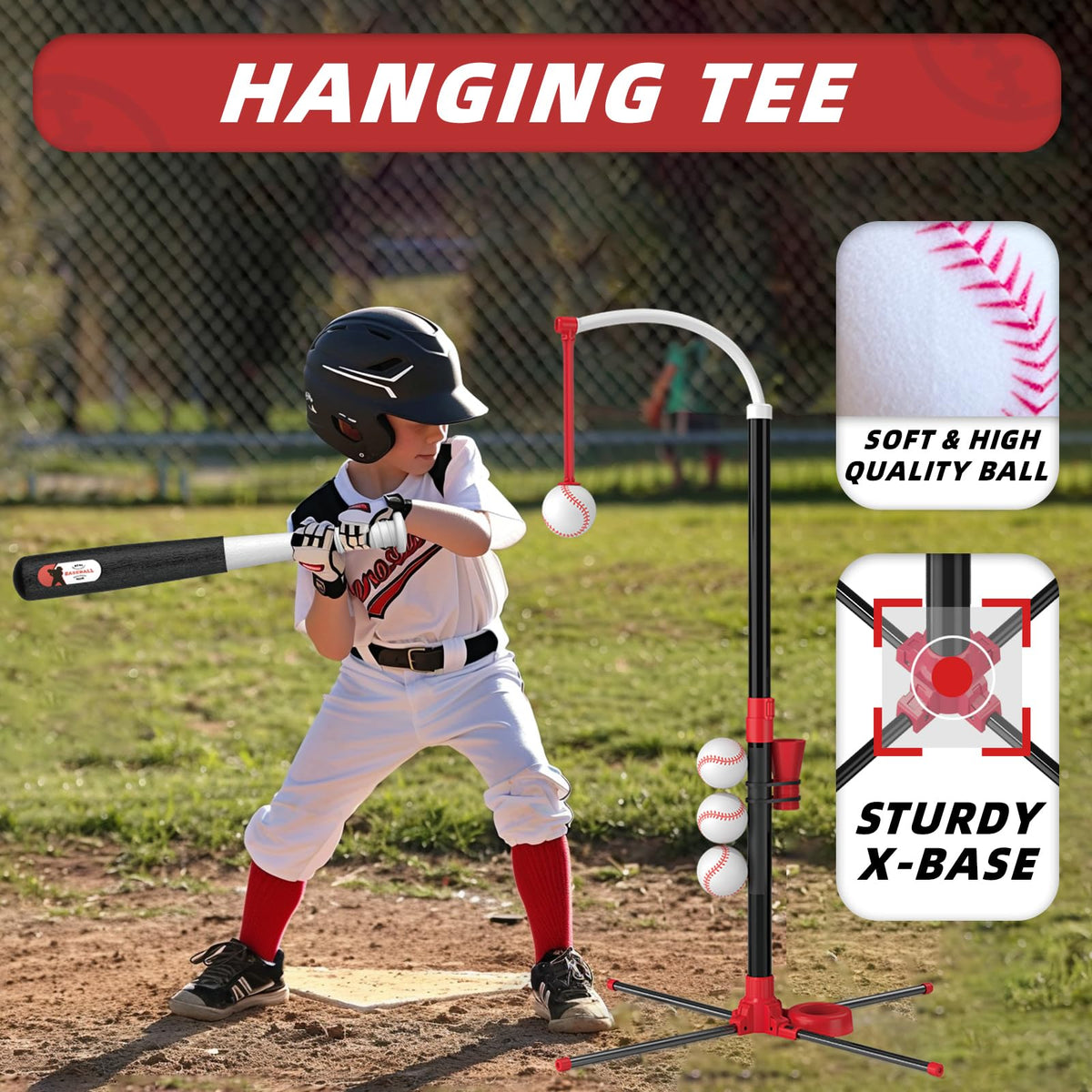 Wee Wonders 3-in-1 T Ball Set – Adjustable Height & Auto Pitching | Outdoor Kids Toys