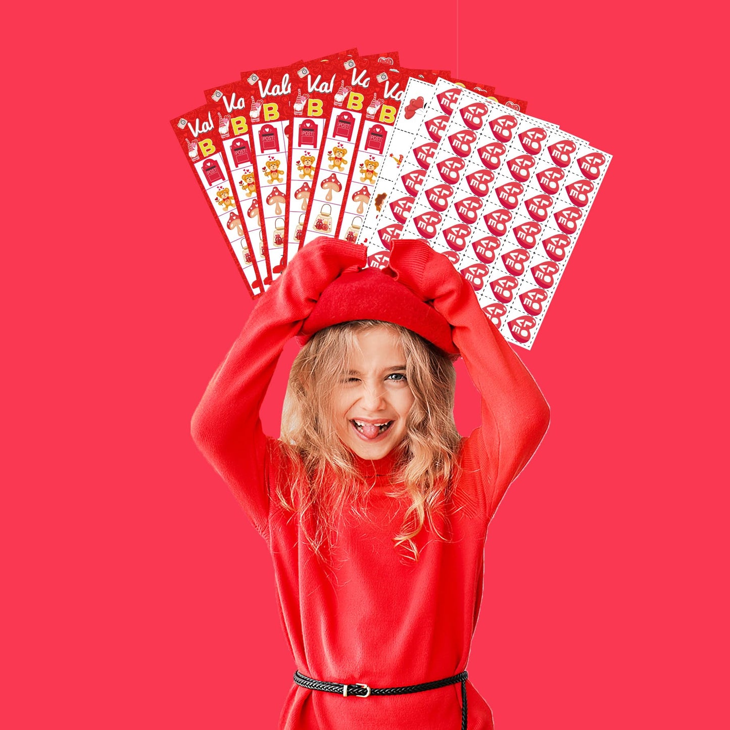 WEIEN Valentine's Day Bingo for Kids & Adults — 24 Players | Family & Classroom Game