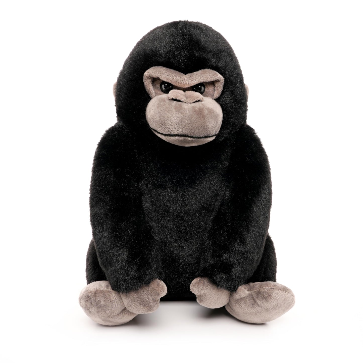 WEIGEDU Black Gorilla Stuffed Animal – 12-Inch Plush Toy for Kids, Playtime & Decor