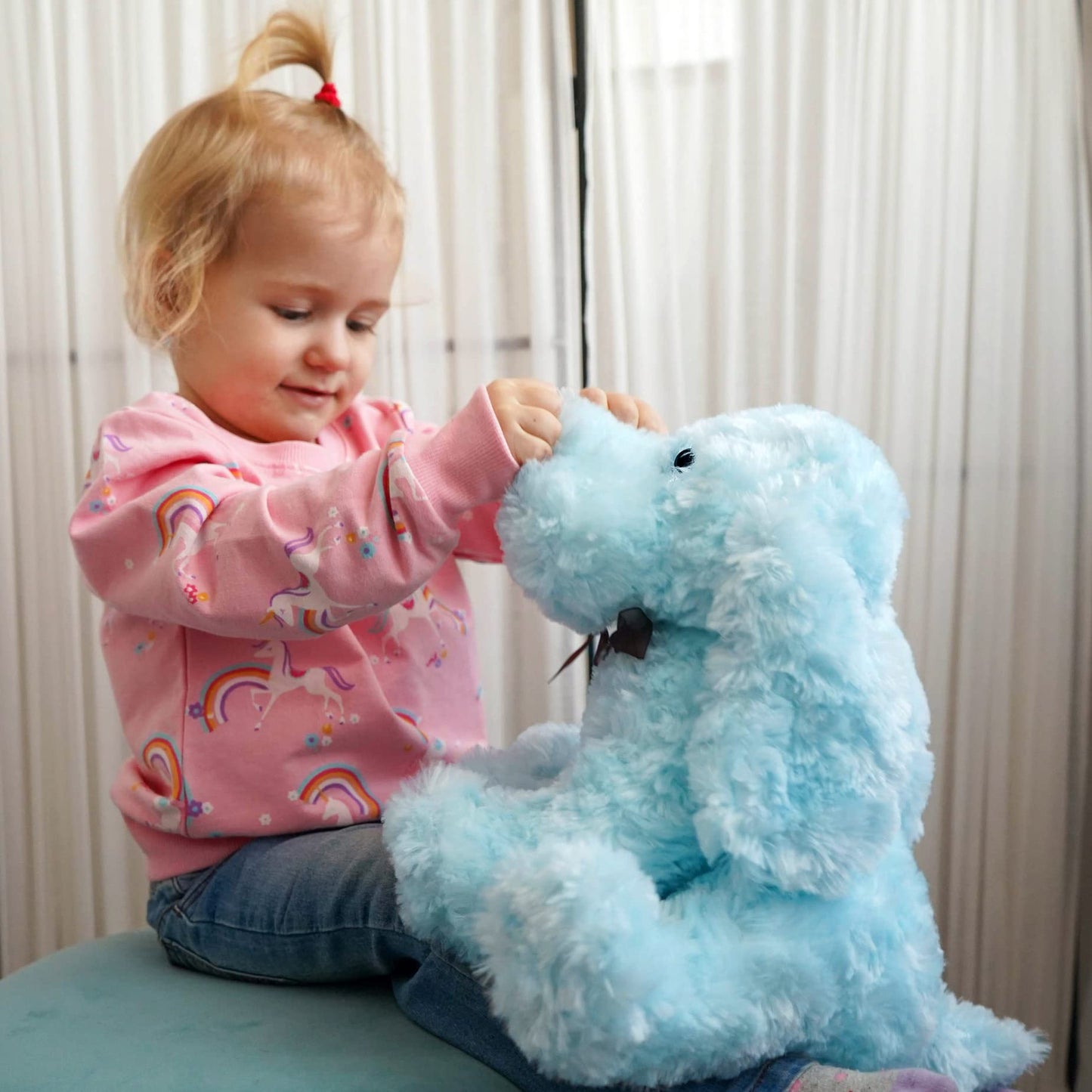 WEIGEDU Blue Goldendoodle Plush Puppy – 11.8-Inch Huggable Stuffed Animal for Kids