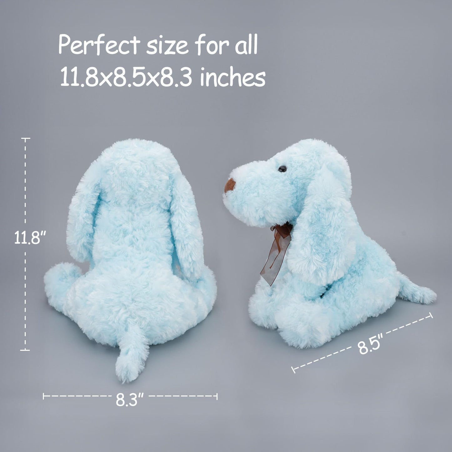 WEIGEDU Blue Goldendoodle Plush Puppy – 11.8-Inch Huggable Stuffed Animal for Kids