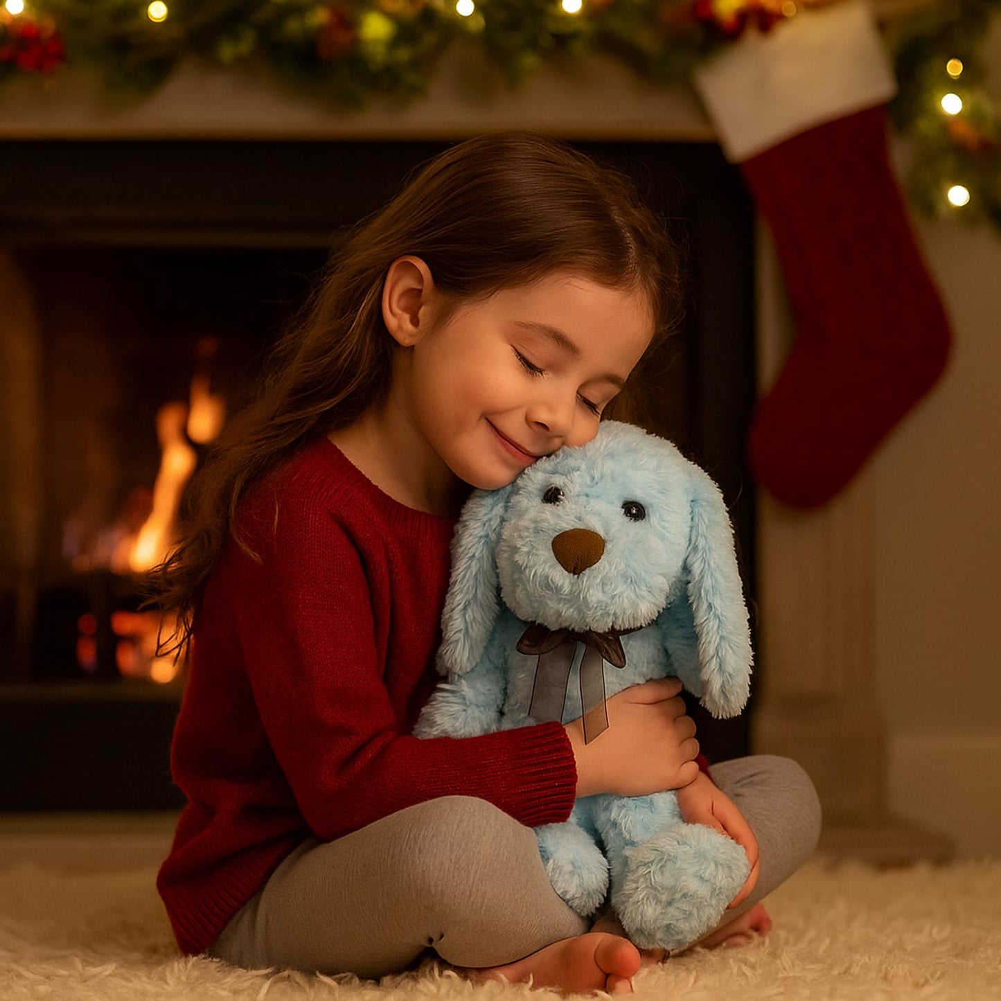 WEIGEDU Blue Goldendoodle Plush Puppy – 11.8-Inch Huggable Stuffed Animal for Kids