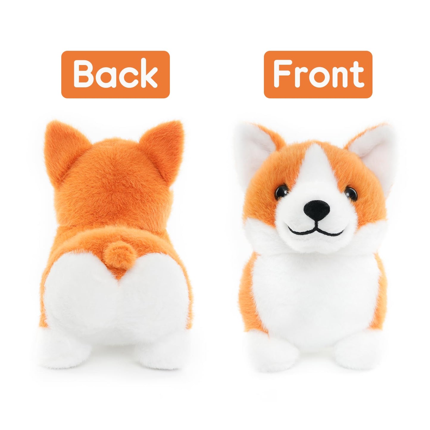 WEIGEDU Corgi Plush Toy | 12-Inch Soft Welsh Corgi Stuffed Animal for Kids & Dog Lovers
