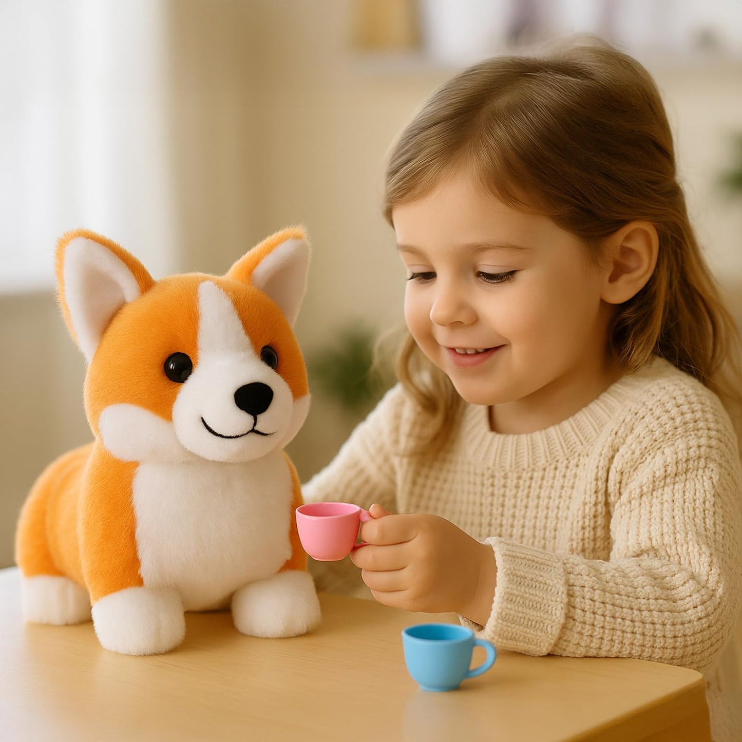WEIGEDU Corgi Plush Toy | 12-Inch Soft Welsh Corgi Stuffed Animal for Kids & Dog Lovers