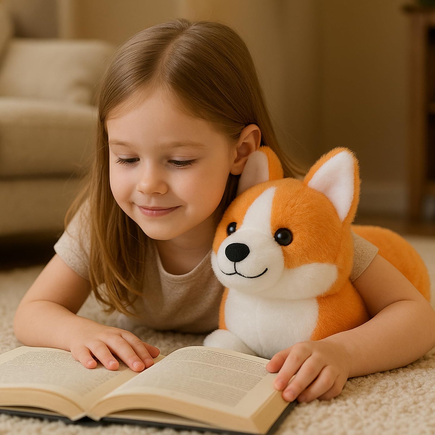 WEIGEDU Corgi Plush Toy | 12-Inch Soft Welsh Corgi Stuffed Animal for Kids & Dog Lovers
