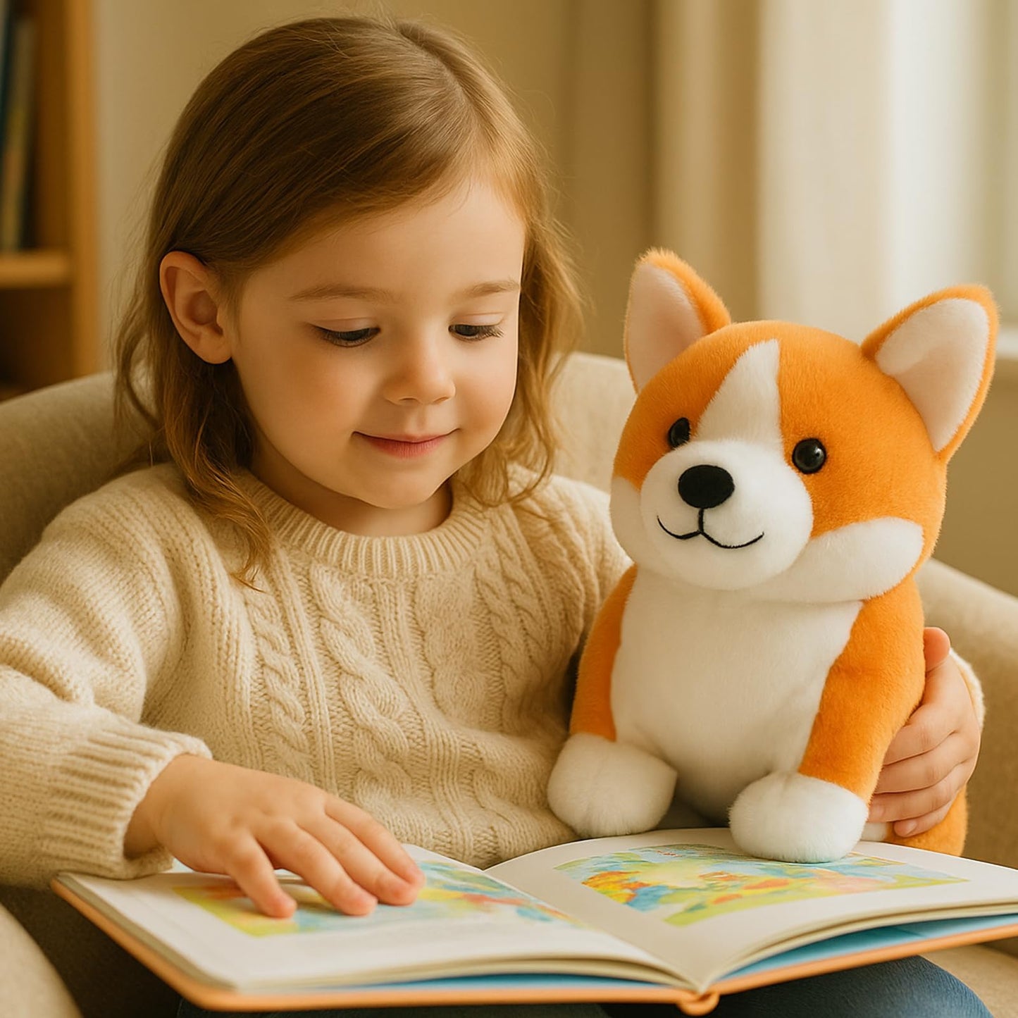 WEIGEDU Corgi Plush Toy | 12-Inch Soft Welsh Corgi Stuffed Animal for Kids & Dog Lovers