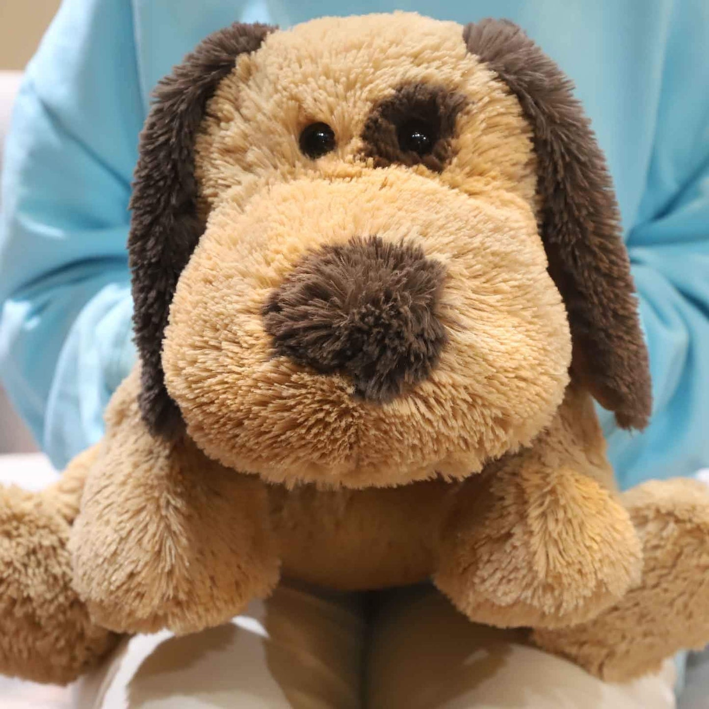 WEIGEDU Floppy Stuffed Dog Plush Toy - 20-Inch Brown Beagle/Lab Puppy