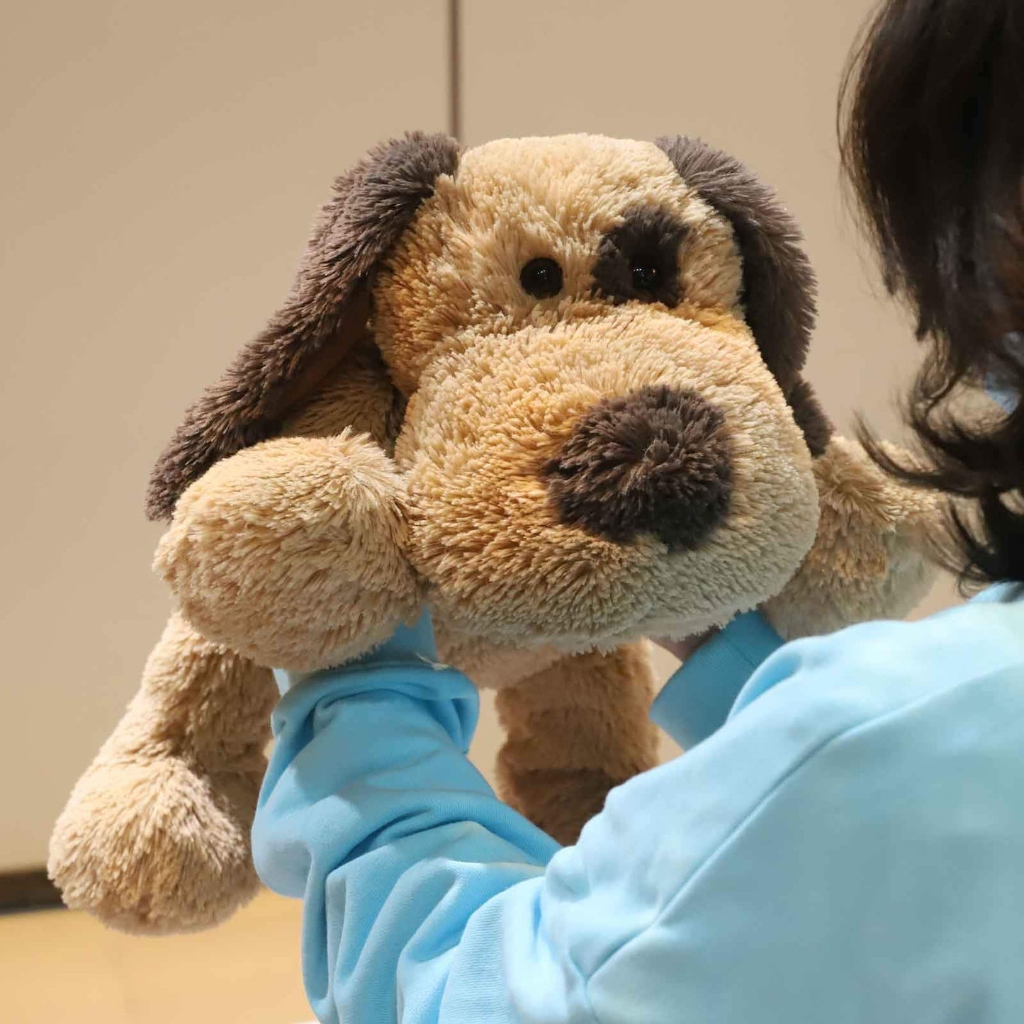 WEIGEDU Floppy Stuffed Dog Plush Toy - 20-Inch Brown Beagle/Lab Puppy