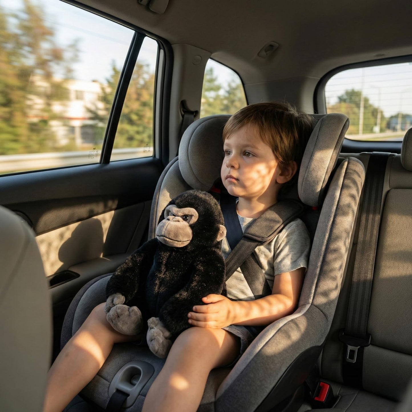 WEIGEDU Black Gorilla Stuffed Animal – 12-Inch Plush Toy for Kids, Playtime & Decor