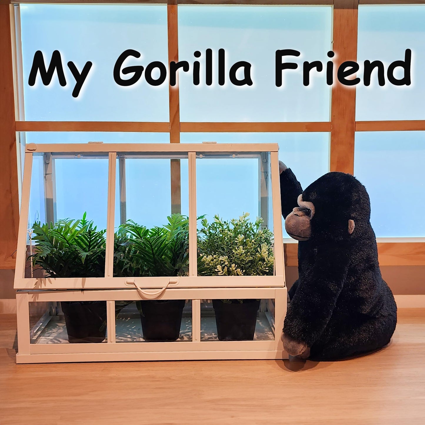 WEIGEDU Black Gorilla Stuffed Animal – 12-Inch Plush Toy for Kids, Playtime & Decor