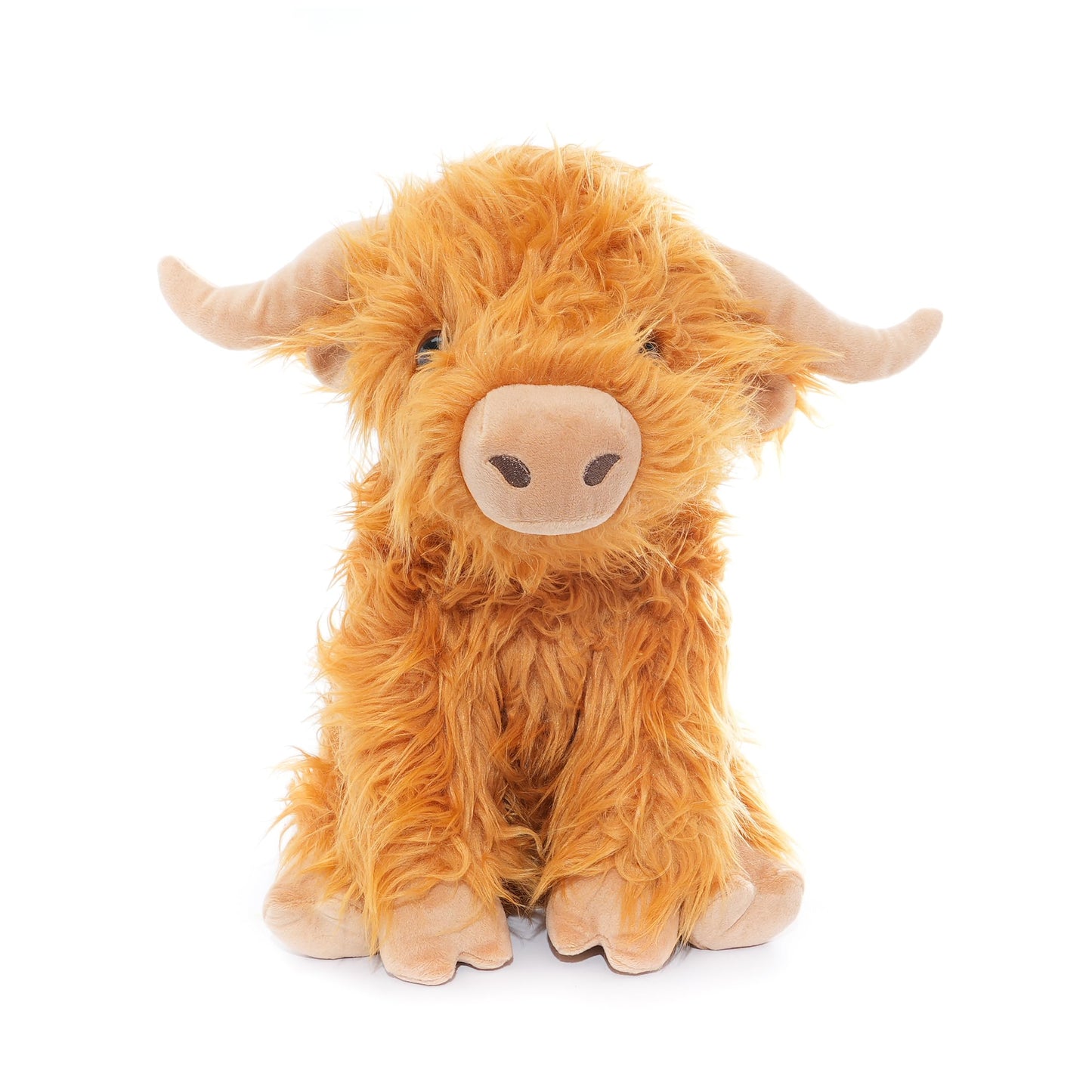 WEIGEDU Highland Cow Plush – 12-inch Stuffed Animal with Horns for Kids & Collectors
