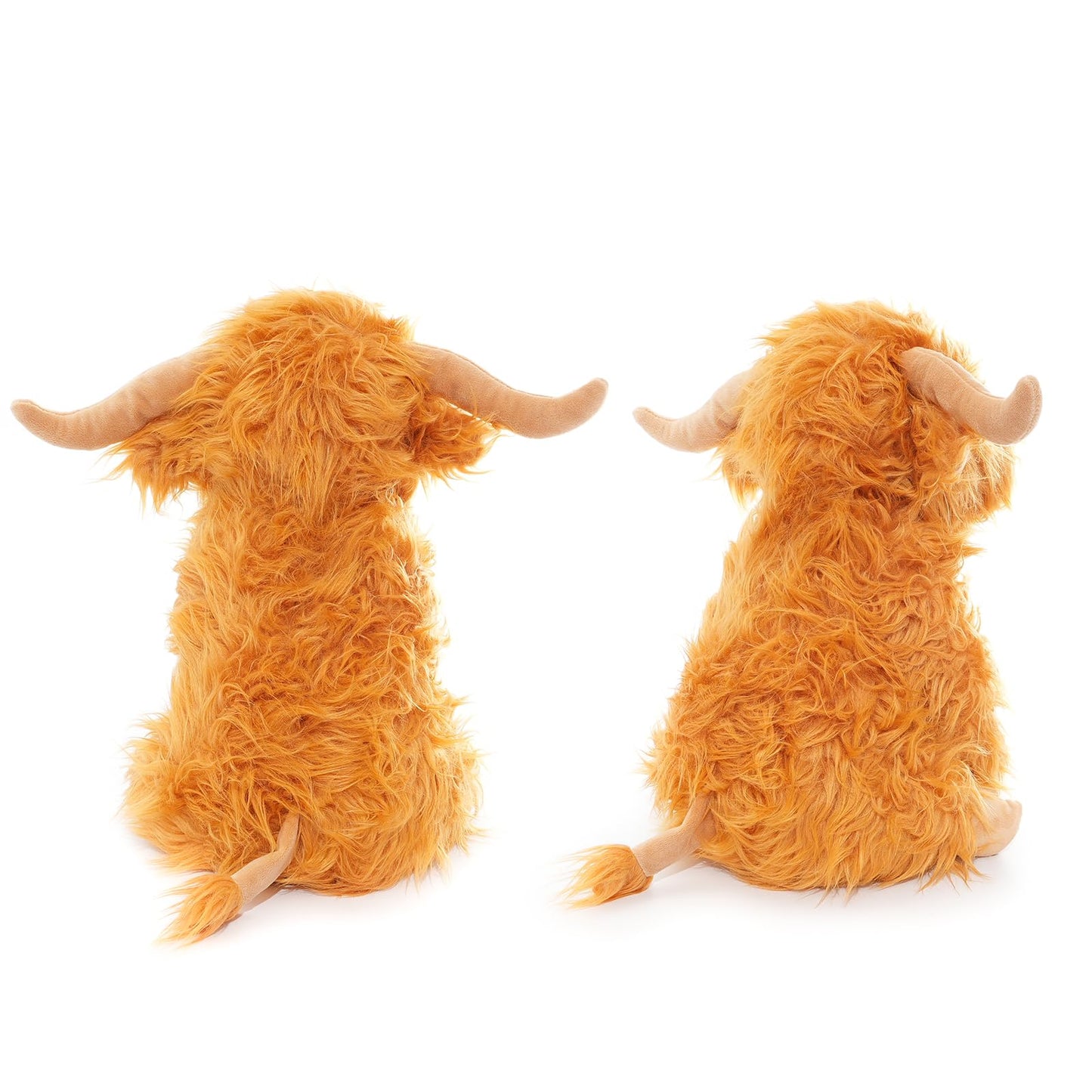 WEIGEDU Highland Cow Plush – 12-inch Stuffed Animal with Horns for Kids & Collectors