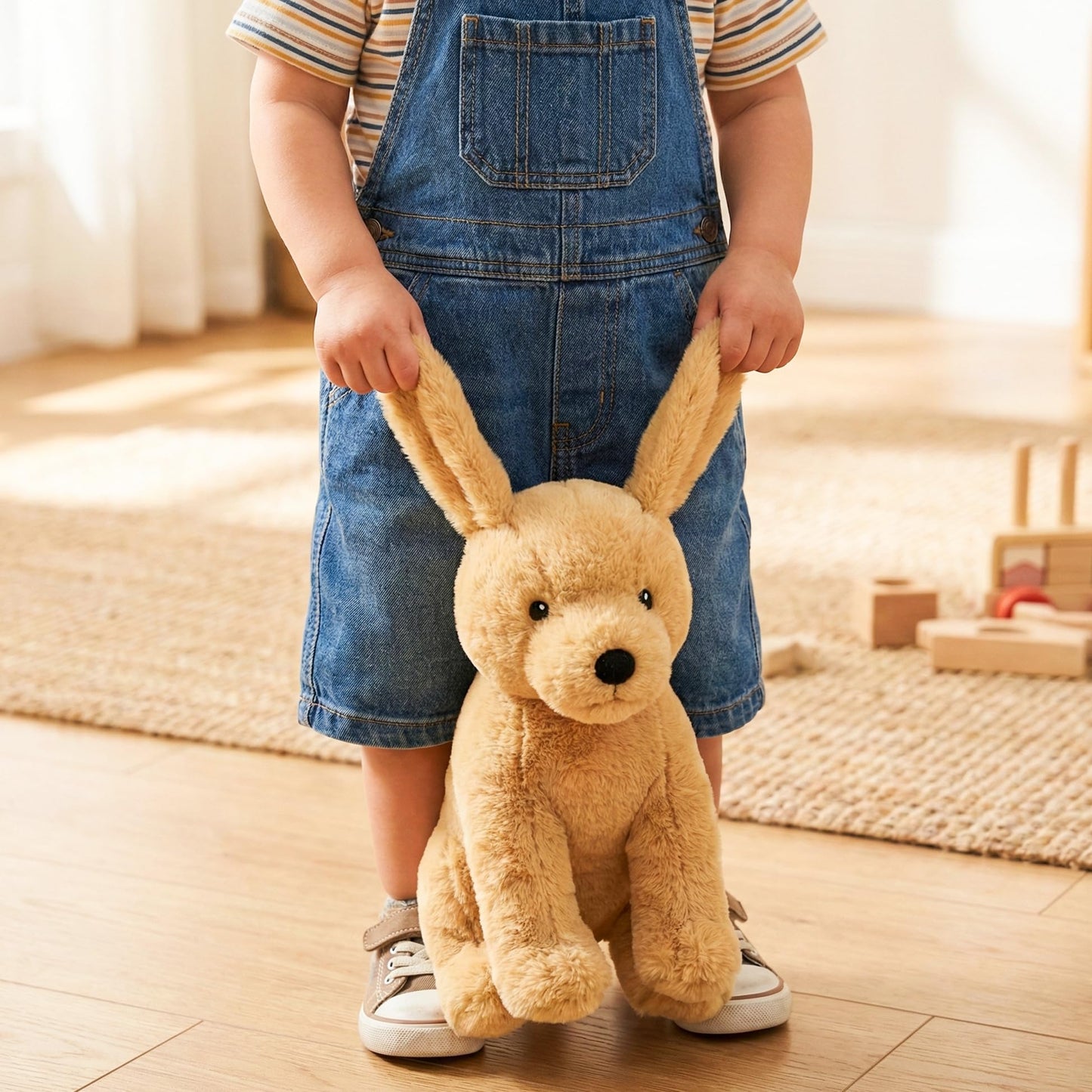 WEIGEDU Labrador Golden Retriever Plush Toy - 12-Inch Embroidered-Eyes Stuffed Animal for All Ages