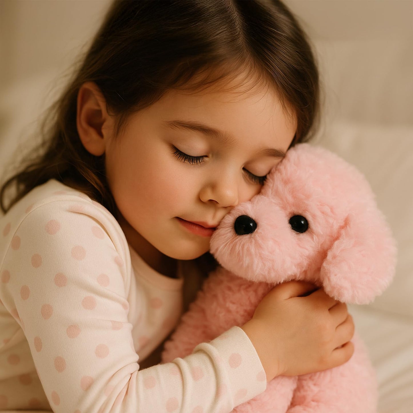 WEIGEDU Pink Puppy Plush — 12.6-Inch Soft Toy Dog for Girls & Kids