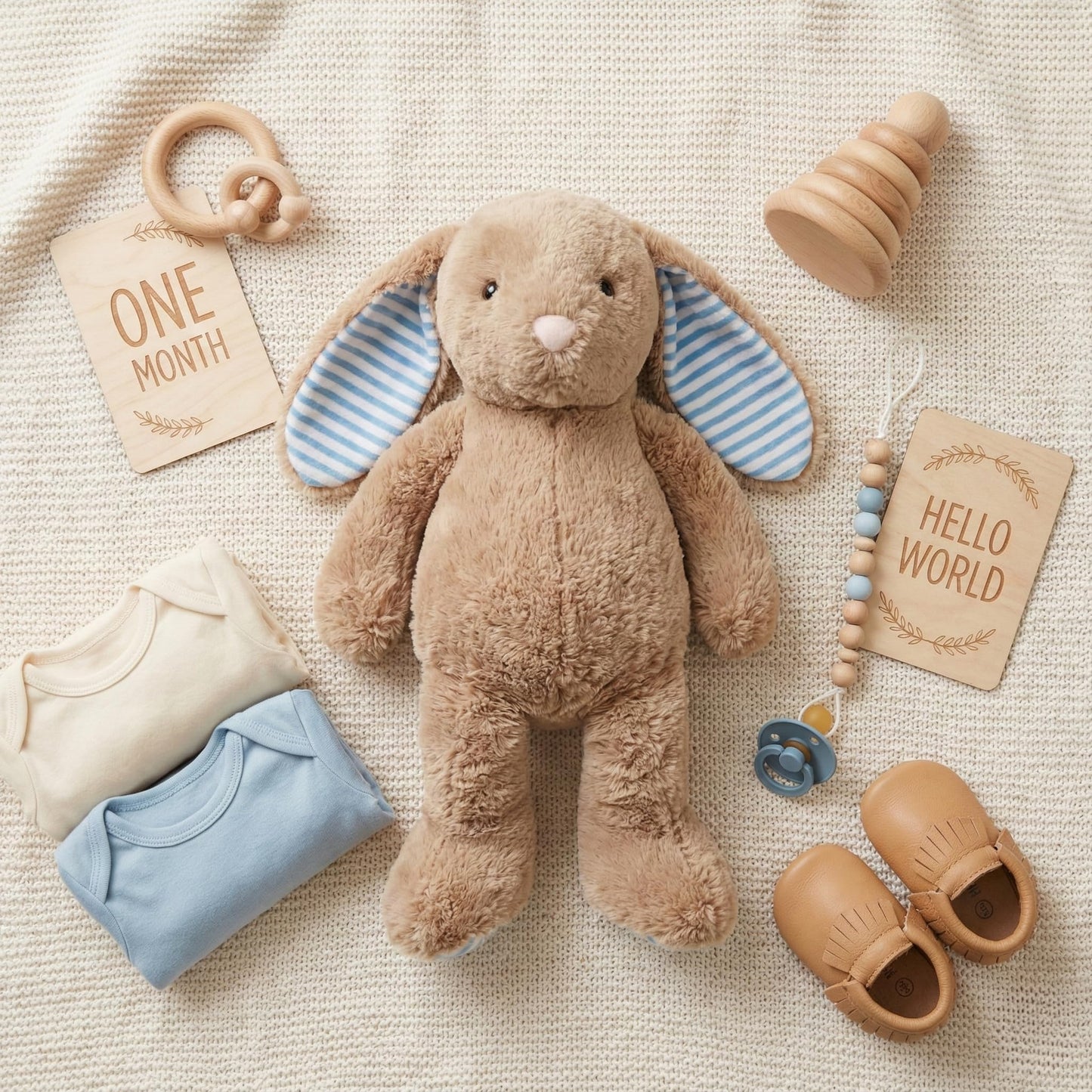 WEIGEDU Rabbit Bunny Plush Toy – 17.7-Inch Soft Stuffed Animal for Kids