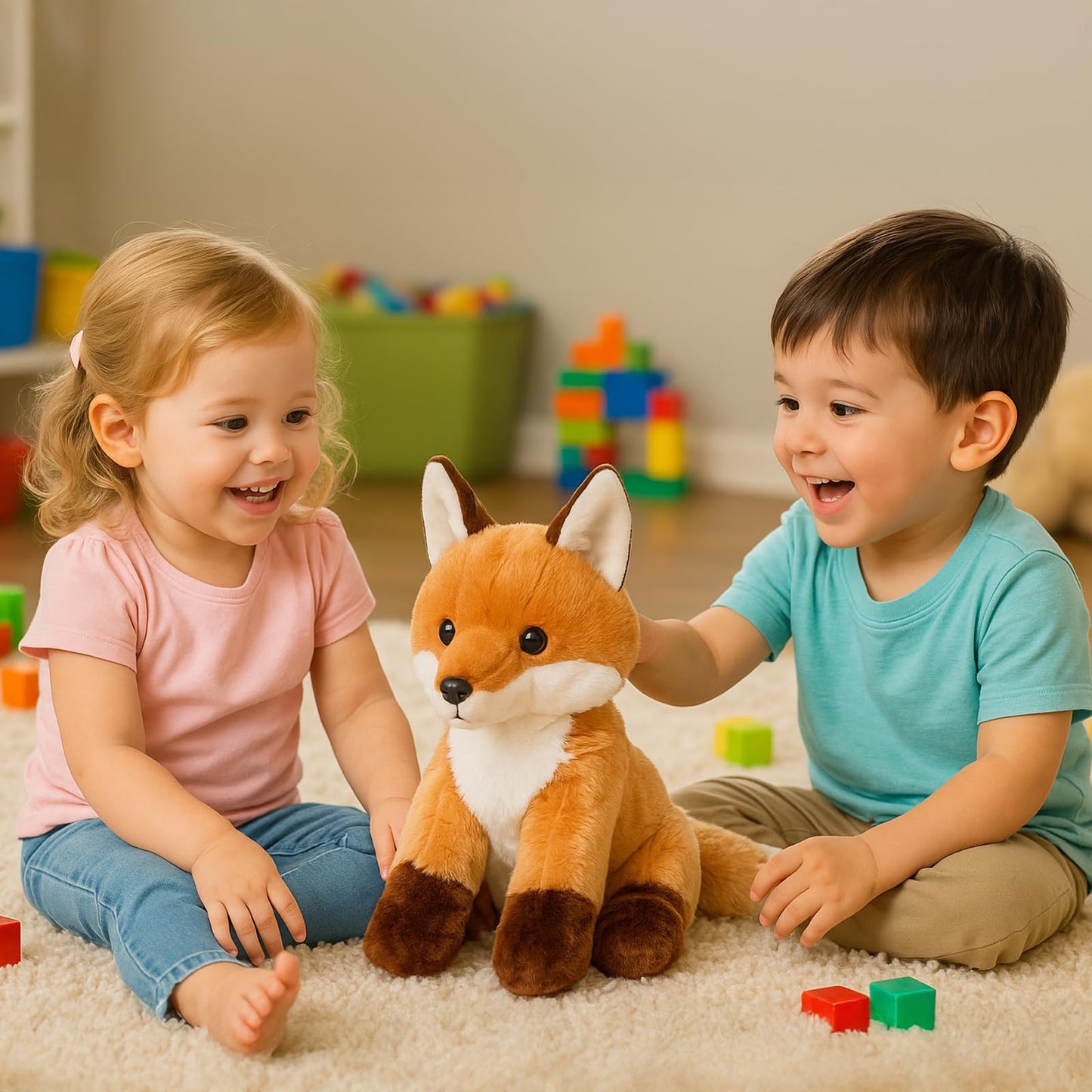 WEIGEDU Cute Fox Stuffed Animal Plush Toy – 13-Inch Soft Tail, Perfect Gift for Kids