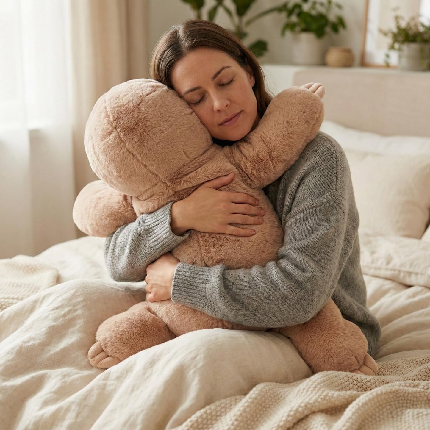 WEIGEDU Large Weighted Sloth Plush – 28in, 5lb with Removable Weight Pack